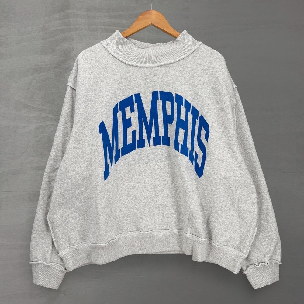 Parke Style Memphis State Tigers Sweatshirt Crewneck Mock Neck L/XL